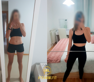 body recomposition transformation front